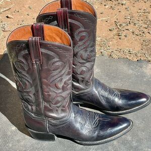 Black Cherry Dan Post Cowboy Boots Hardly Worn Men's Size 11